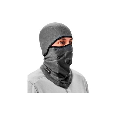 Ergodyne Ergodyne N-Ferno 6823 Balaclava Face Mask, Wind-Proof, Hinged, Gray 16835
